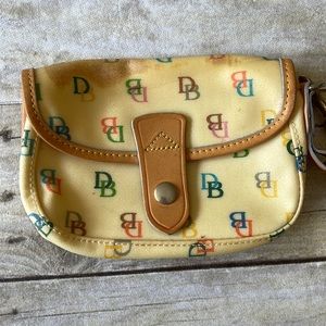 Authentic Dooney & Bourke Signature Flap Wristlet